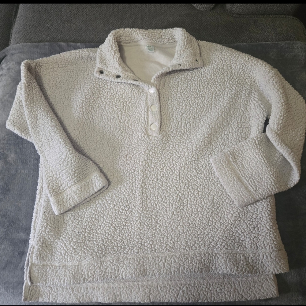 Aerie Cream Sherpa Sweatshirt
